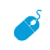 Mouse icon Cyan