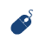 Dark Blue Mouse icon